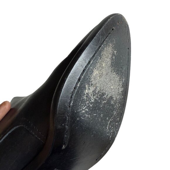 Rag & Bone Black Leather Western Booties Size 38 Classic Modern Urbancowgirl - Picture 10 of 11